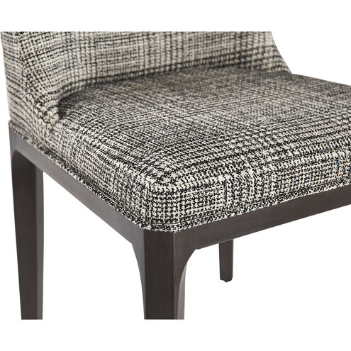 Elisa Grey Oak / Naya Check Black Dining Chair
